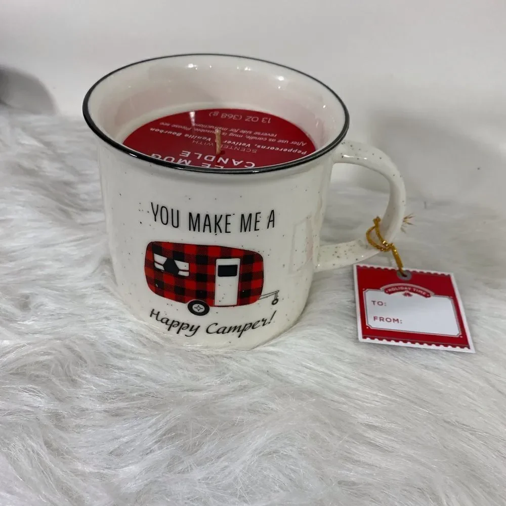 Fragrant Peppercorn, Vetiver and Vanilla  Bourbon Candle in a Large Coffee Cup